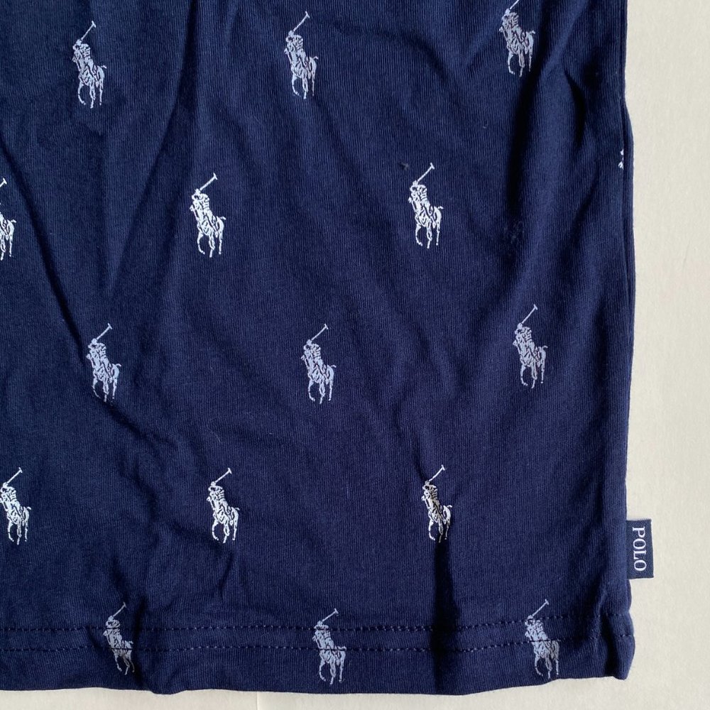 Polo Ralph Lauren Allover Pony Logo Short Sleeve Crewneck Sleep T-Shirt - Picture 2 of 2